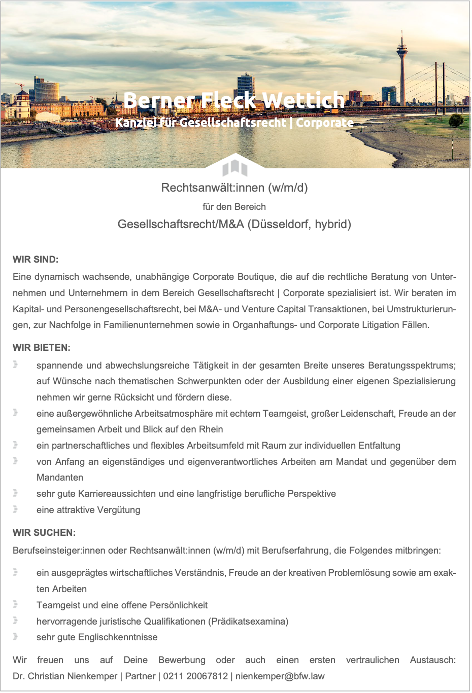 Werden Sie Teil unseres Teams!